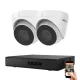 Hikvision IP-Kamera-System mit 2 Dome Überwachungskameras 4MP