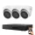 Hikvision IP-Kamerasystem mit 3 Dome-Überwachungskameras 4MP