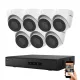 Hikvision IP Kamerasystem mit 7 Dome‑Überwachungskameras 4MP