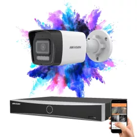   Hikvision 1 Sicherheitskamera IP-Kamerasystem 8MP mit Farbnachtsicht