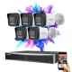 Hikvision IP-Kamera-System mit 5 Überwachungskameras, 8 MP und Farbnachtsicht
