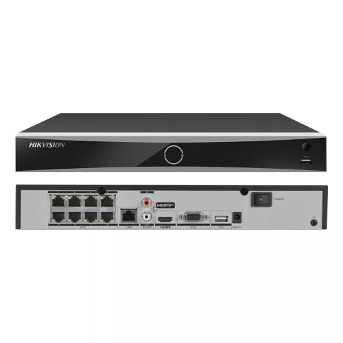 Hikvision IP-Kamera-System mit 5 Überwachungskameras, 8 MP und Farbnachtsicht