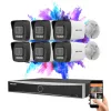 Hikvision IP-Kamera-System mit 6 Sicherheitskameras, 8MP und farbiger Nachtsicht