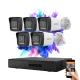 Hikvision IP-Kamera-System mit 5 Sicherheitskameras, 4MP und Farbnachtsicht