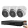 Hikvision IP-Kamera-System mit 3 Dome-Überwachungskameras 2MP Full HD