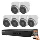 Hikvision 6 Dome Sicherheitskameras IP-Kamerasystem 2MP Full HD