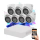 Hikvision TurboHD-TVI Dome-Kameraset mit 7 Kameras, 2 MP, Farbbild bei Nacht