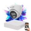 Hikvision TurboHD-TVI Dome-Kamera-Set mit 1 Kamera, 5 MP und Farbbild bei Nacht