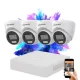 Hikvision TurboHD-TVI Dome Kamerasystem mit 4 Kameras, 5 MP und farbiger Nachtsicht