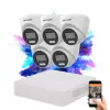 Hikvision TurboHD-TVI Dome Kamerasystem mit 5 Kameras, 5 MP und Farbbild bei Nacht