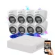Hikvision TurboHD-TVI Dome-Kamera-Set mit 8 Kameras, 5 MP und farbiger Nachtsicht