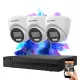 Hikvision HiLook TurboHD-TVI 3-Dome-Kameraüberwachungssystem 5 MP mit Farbnachtsicht