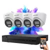 Hikvision HiLook TurboHD-TVI 4‑Kanal Dome Kamerasystem 5 MP mit Farbnachtsicht