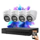 Hikvision HiLook TurboHD-TVI 4‑Kanal Dome Kamerasystem 5 MP mit Farbnachtsicht