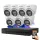 Hikvision HiLook TurboHD-TVI Dome Kamerasystem mit 7 Kameras, 5MP und Farbbild bei Nacht