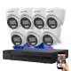 Hikvision HiLook TurboHD-TVI Dome Kamerasystem mit 7 Kameras, 5MP und Farbbild bei Nacht