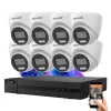 Hikvision HiLook TurboHD-TVI 8-Kanal Dome-Kameraset 5 MP mit Farbnachtsicht