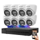 Hikvision HiLook TurboHD-TVI 8-Kanal Dome-Kameraset 5 MP mit Farbnachtsicht