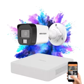   Hikvision TurboHD-TVI 1-Kamera Überwachungssystem 5MP mit Farbnachtsicht