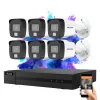 Hikvision HiLook TurboHD-TVI Kamera-Set mit 6 Kameras, 5 MP und Farbnachtsicht