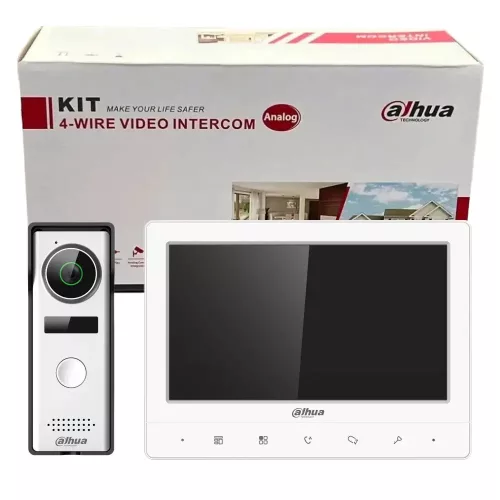 Dahua KTA02 analoges Video-Türsprechanlagen-Set, 1-Familienhaus, 4-adrig, 7" LCD (VTH1020J + VTO1000J)