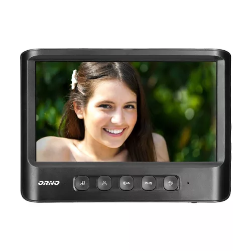Einzelhaus Video-Türsprechanlage schwarz oder weiß mit 7" Monitor OR-VID-MC-1059