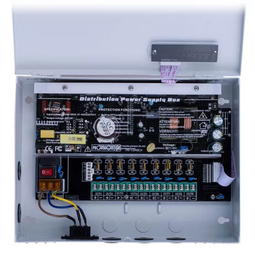 Kameranetzteil regelbar 12–14V DC 10A 9 Ausgänge PR-10A9CH