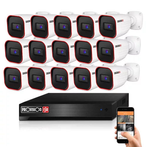 Provision AHD-23 Überwachungssystem mit 15 Kameras 2MP