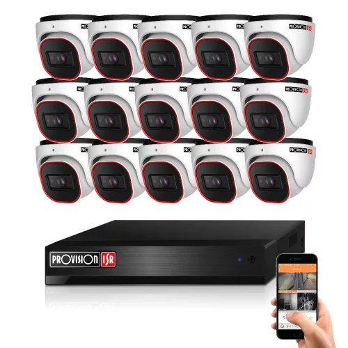 Provision AHD-23 Dome 15-Kamera Überwachungssystem 2MP