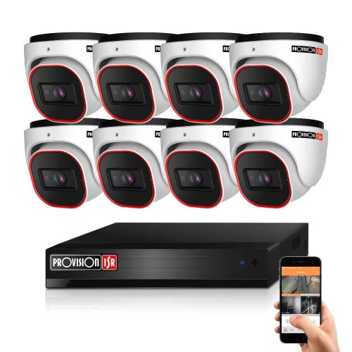 Provision AHD-23 Dome 8-Kamera Überwachungssystem 2MP