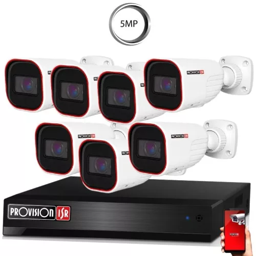 Provision AHD-30 Überwachungskamera-System mit 7 Kameras 5MP