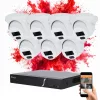 Safire 7 dome biztonsági kamerás IP kamera rendszer 2MP színes éjszakai képpel