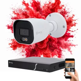   Safire 1 biztonsági kamerás IP kamera rendszer 6MP színes éjszakai képpel