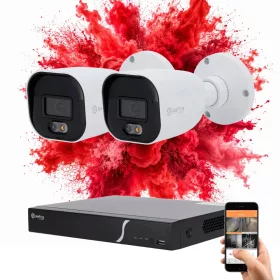   Safire 2 biztonsági kamerás IP kamera rendszer 6MP színes éjszakai képpel