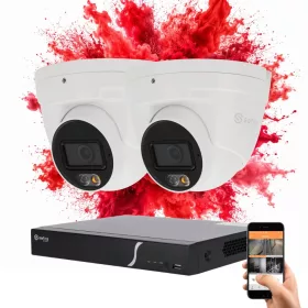   Safire 2 dome biztonsági kamerás IP kamera rendszer 6MP színes éjszakai képpel