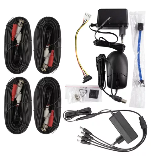 Techson 4 dome kamerás rendszer szett (2MP, színes éjjellátással, 8 csatornás rögzítővel)