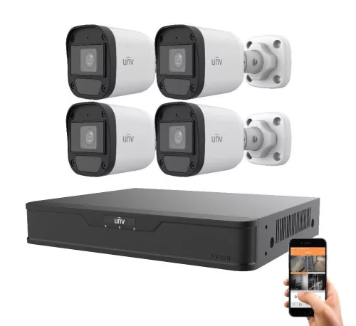 Uniview Sicherheitskamerasystem mit 4 Kameras, 5 MP