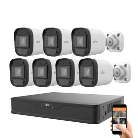 Uniview 7 Sicherheitskameras 5MP Kamerasystem