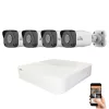 Uniview IP Kamera System mit 4 Sicherheitskameras, 4MP
