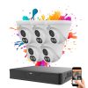Uniview IP-Kamera-System mit 5 Dome-Kameras, 4MP und Farbnachtsicht