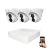 Uniview IP Kamera System mit 3 Dome-Kameras 4MP