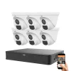 Uniview 6 Dome Sicherheitskamerasystem mit 5 MP Kameras