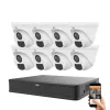 Uniview 8 Dome Sicherheitskamerasystem mit 5 MP Kameras